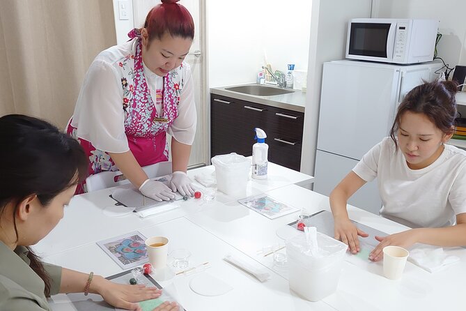 Beautiful Wagashi (Japanese Sweet) Making Class - The matcha addition gives the class extra context