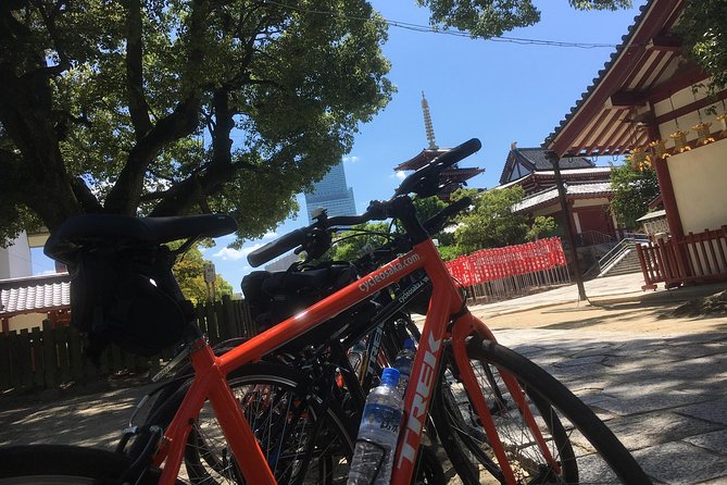 Eat, Drink & Cycle: Osaka Foodie Bike Tour - Shitennoji brings a quieter pause