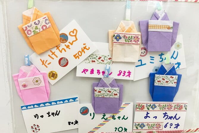 Japanese miniature kimono made with origami in Osaka - What the $65.32 price includes