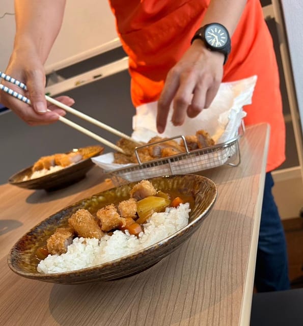 Katsu Curry OR Bento Making Cooking Class & Local Shop Tour - Eating what you made