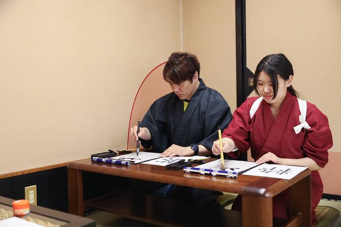 Learning Zen of Japanese Calligraphy in kimono near Osaka Castle - Practical value at $43.59