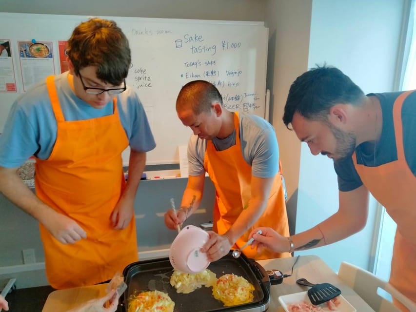 Okonomiyaki or Ramen&Gyoza Class with Local Shop Tour - Choosing between Okonomiyaki, Yakisoba, and Takoyaki