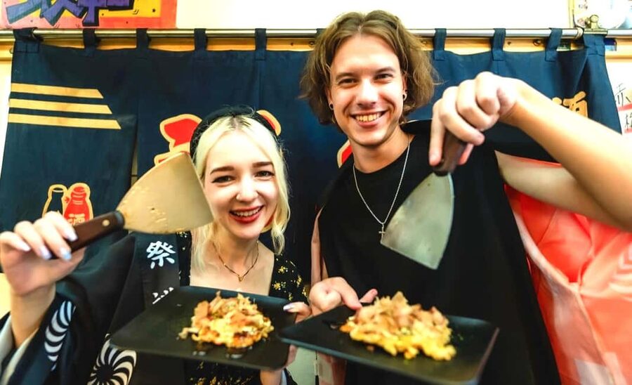 Okonomiyaki&Takoyaki for Families:Osaka Street Food Festival - The 90-minute cooking session