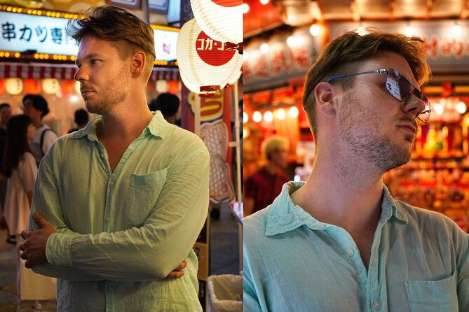 Osaka Cinematic Film experience Video + Photo (ONLY ONE BOOKING) - Shinsekai after dark