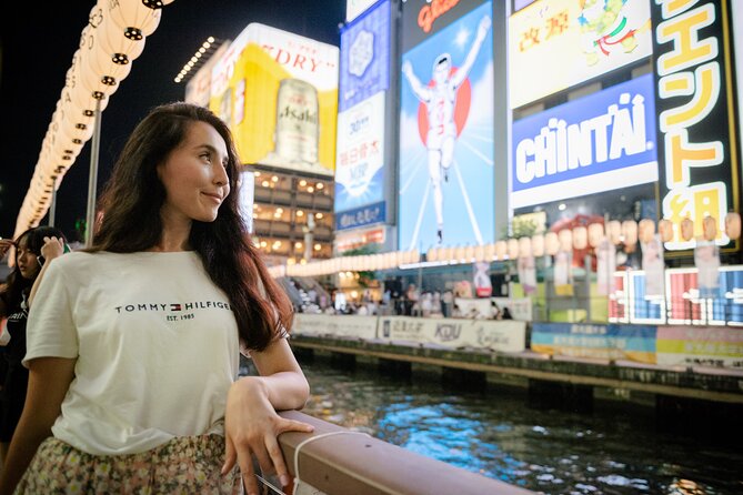 Osaka Dotonbori Night Photoshoot Private | Pro Photographer - Meeting beneath the Glico Running Man