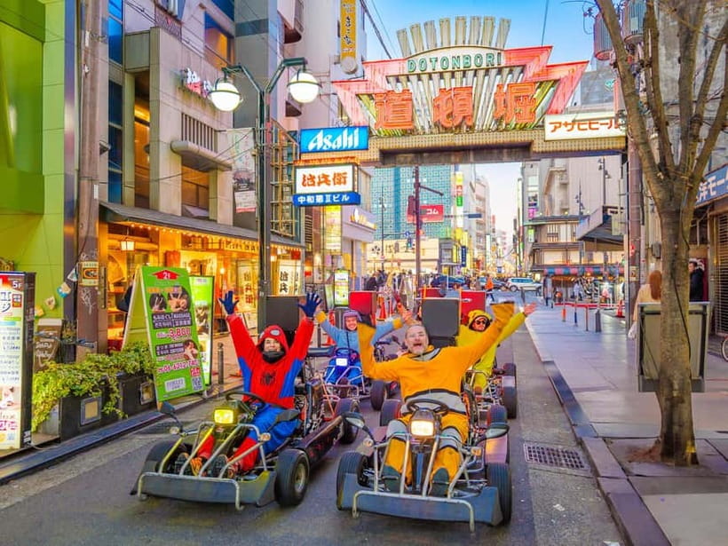 Osaka: Guided Go Karting Tour in a Funny Costume - America-mura and the city’s youthful side