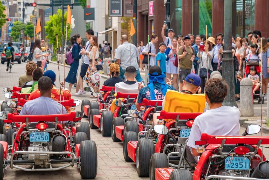 Osaka: Guided Go Karting Tour in a Funny Costume - Tsutenkaku and Shin-sekai from the driver’s seat