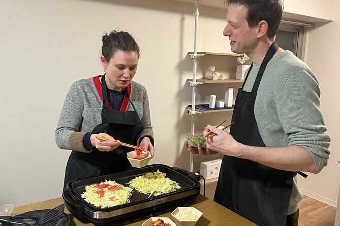 Osaka Okonomiyaki Cooking Class "Learn here and make it at home" - One Hour and Thirty Minutes at the Cooking Station