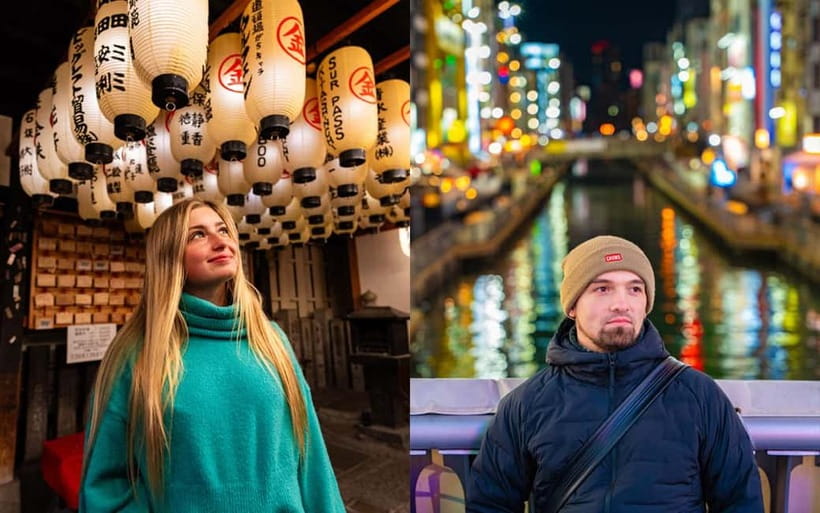 Osaka: Private Vibrant Nighttime Photoshoot (Dotonbori) - Hozenji Yokocho and the quieter side of Osaka