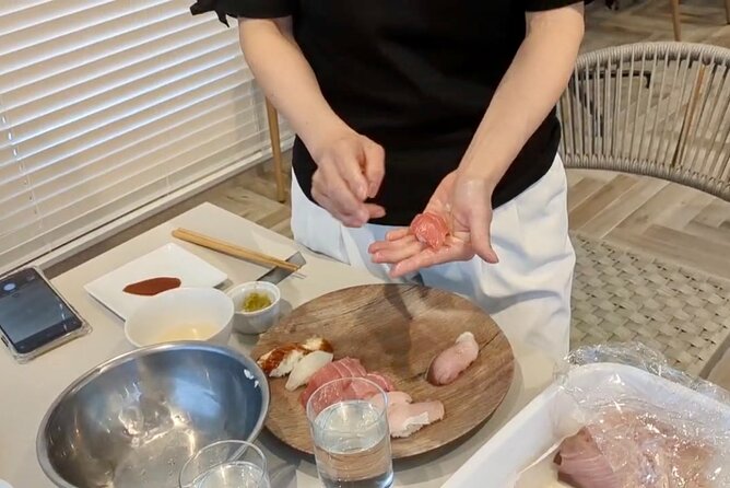 Osaka Sushi Cooking Class - Soy sauce, wasabi, and pickled ginger