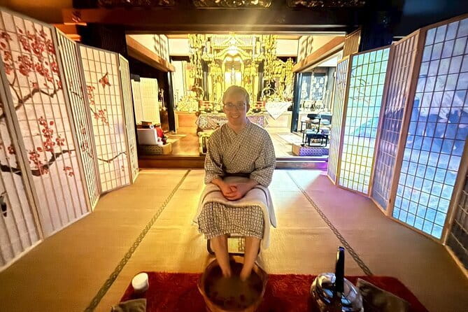 Osaka:Zen Tea Ceremony and Foot Bath Experience<45min> - A cooling foot bath with scrub massage