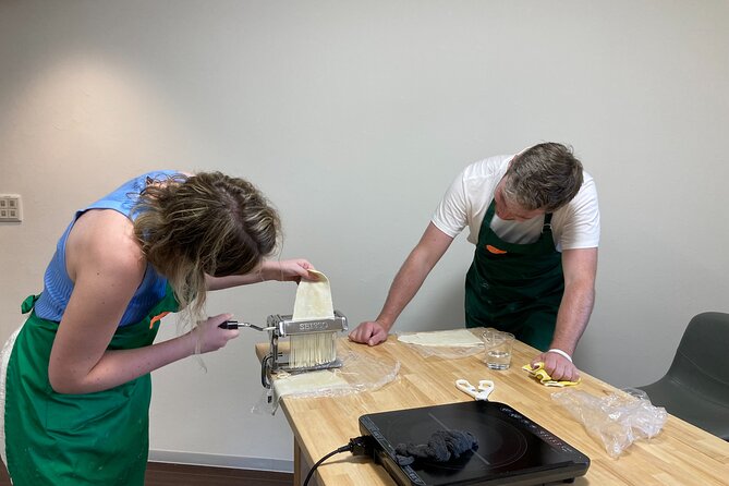 Ramen and Gyoza Cooking Class in Osaka Dotonbori - Building the fish and chicken ramen broth