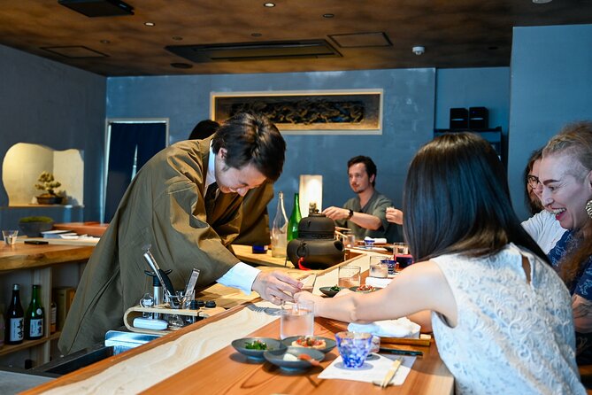 Sake "Omakase" in Osaka : Guided Tasting by a Active Sake brewer - Entering Sake Pairing Bar Potan in Fukushima