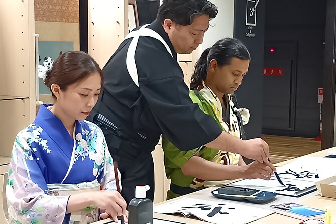 Tea and Calligraphy Session at a Table in Osaka - The setting at Shinsaibashi ARTY Inn