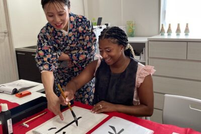 Traditional Calligraphy Experience near Dotonbori